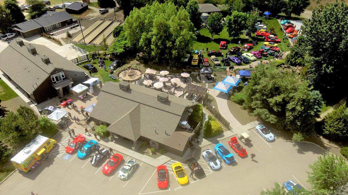 An aerial view of The Flats 16 Restaurant and Event Center, which has been sold.