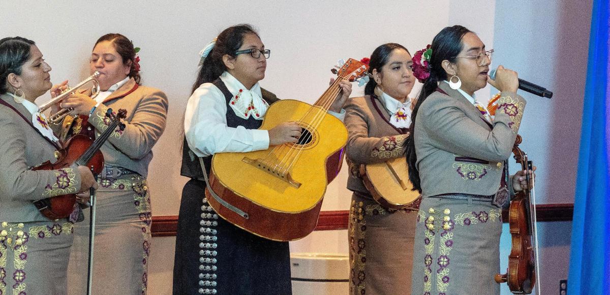 Members of Mariachi Tleyotltzin performed at the memorial service.