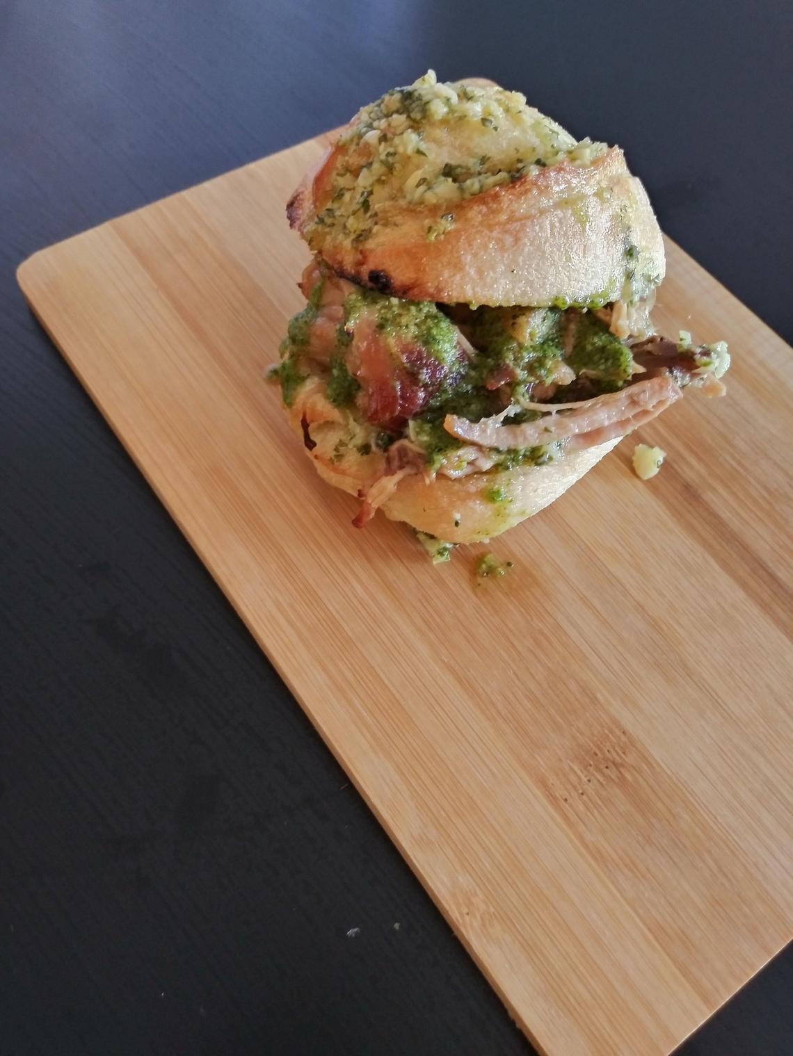 Garlic butter baguette bites such as this Sweet Heat are served.