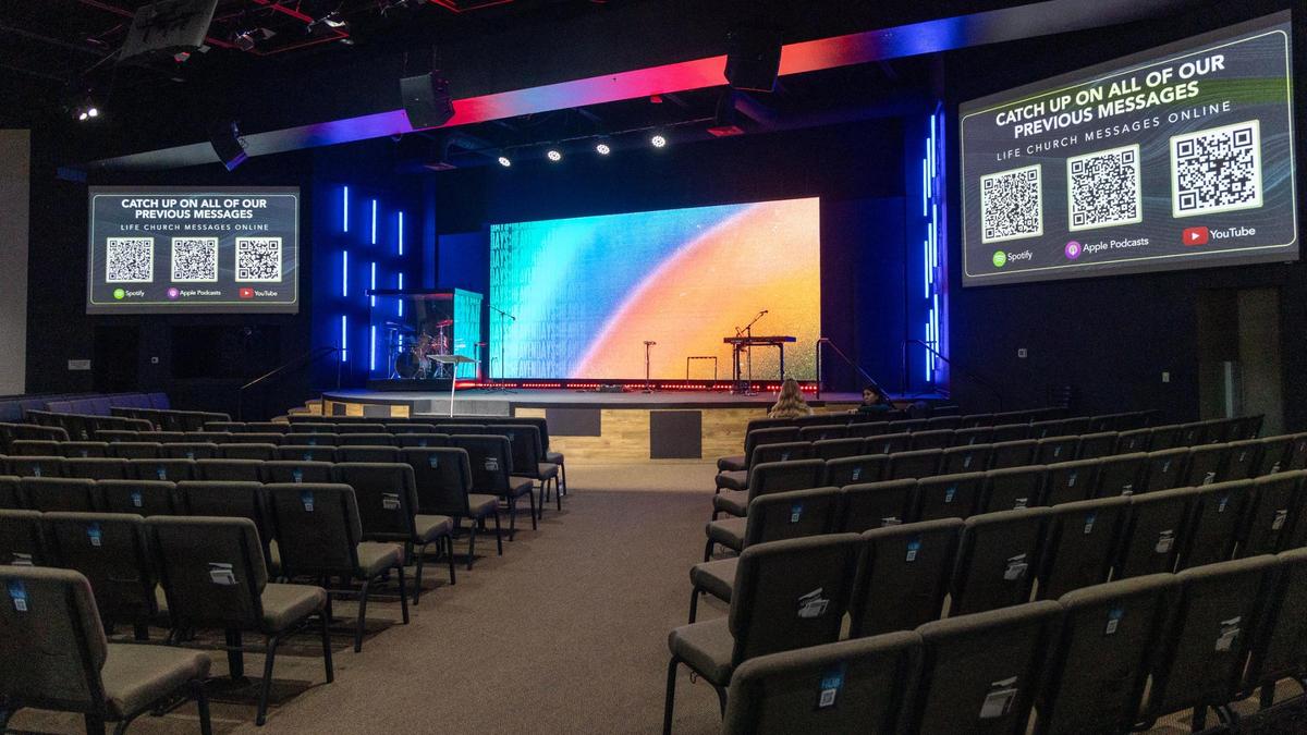 The current auditorium at Life Church seats 800.