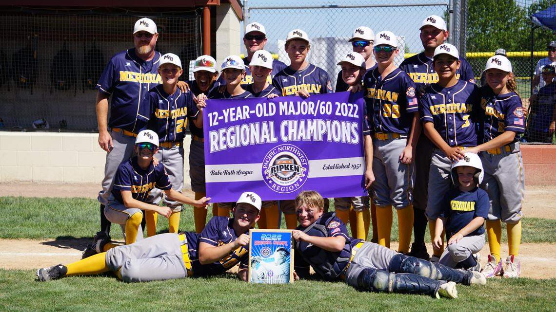 The Meridian Youth Baseball 12U All-Stars won state and regional championships to qualify for the 2022 Cal Ripken 12U Major/60 World Series in Waterville, Maine.