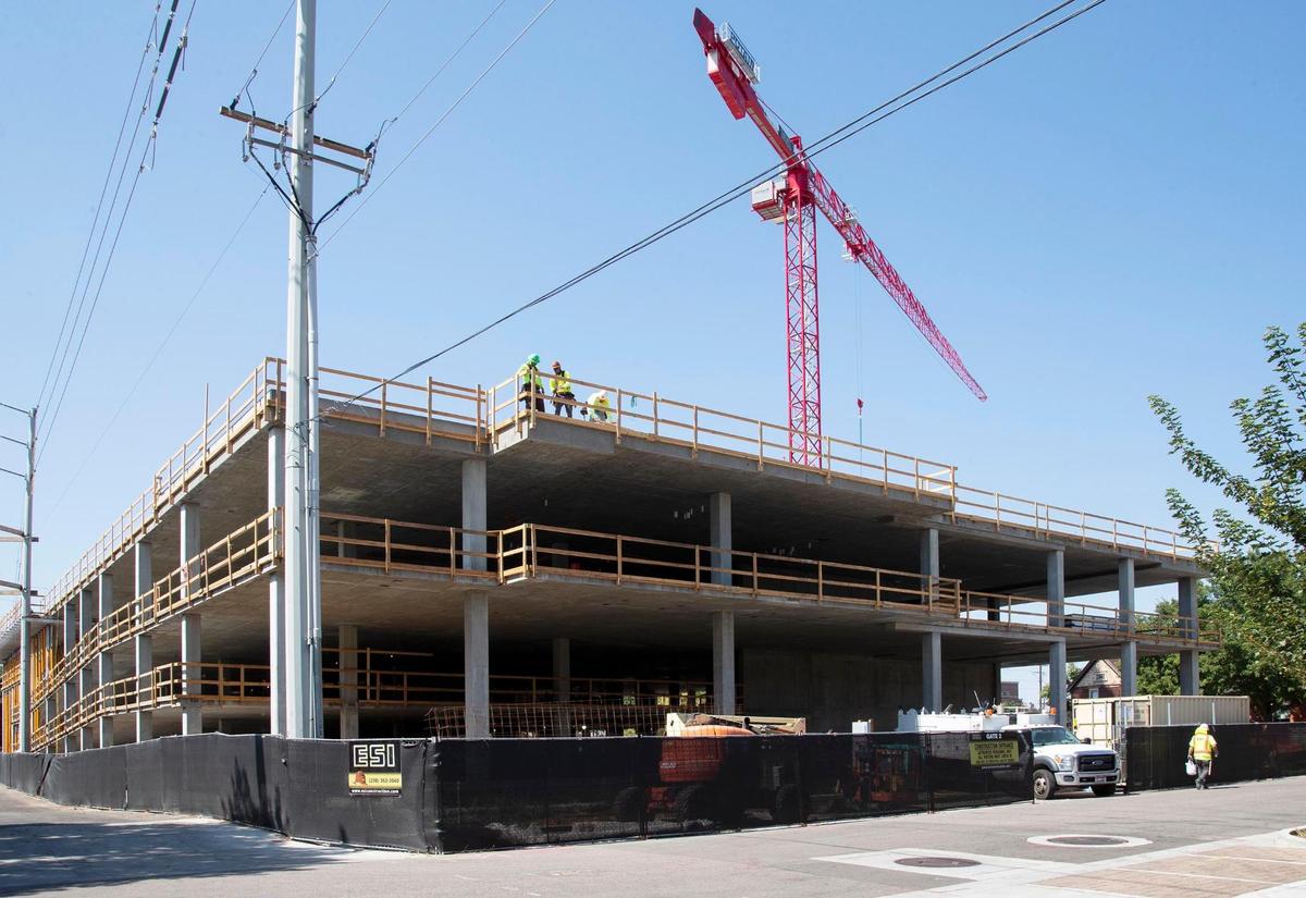 The Cartee on Broad Street will add another 161 apartments when completed, including ground level live-work spaces. Developers of the property hope to have the building open in late 2021.