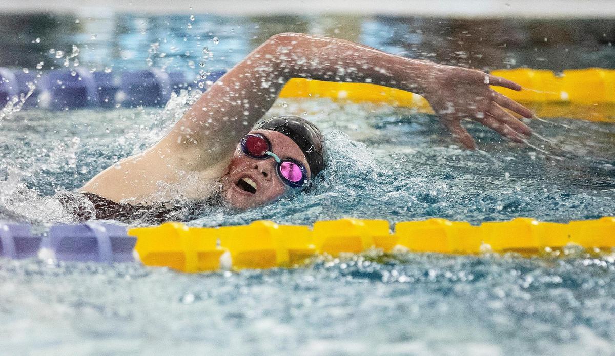 Eagle junior Emily Steele-Kratky finished fifth in the 500-yard freestyle at the 5A girls meet Saturday at the West Boise YMCA.