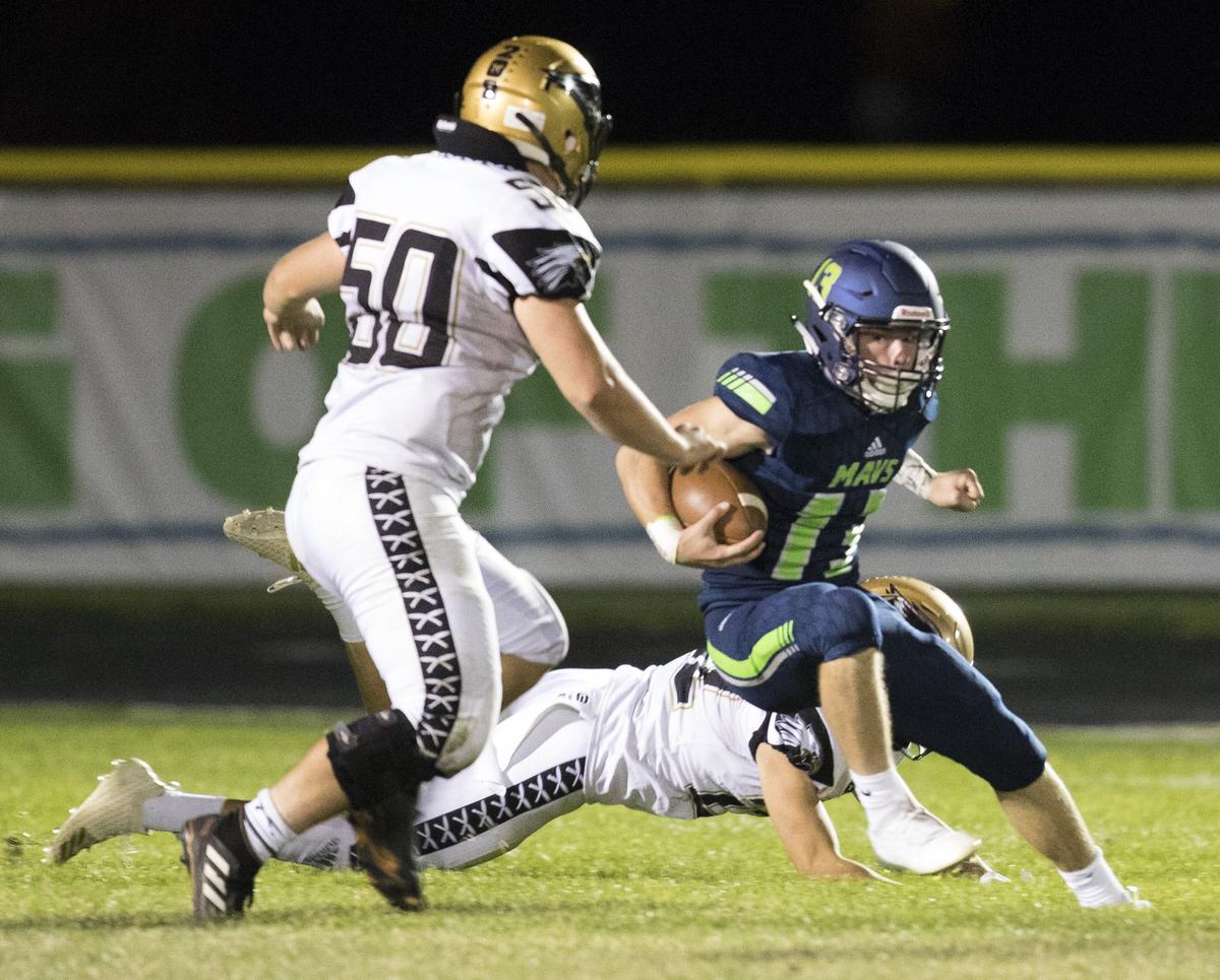 Mountain View’s Blake Jablonski weaves his way to a 30-yard punt return against Capital on Friday.