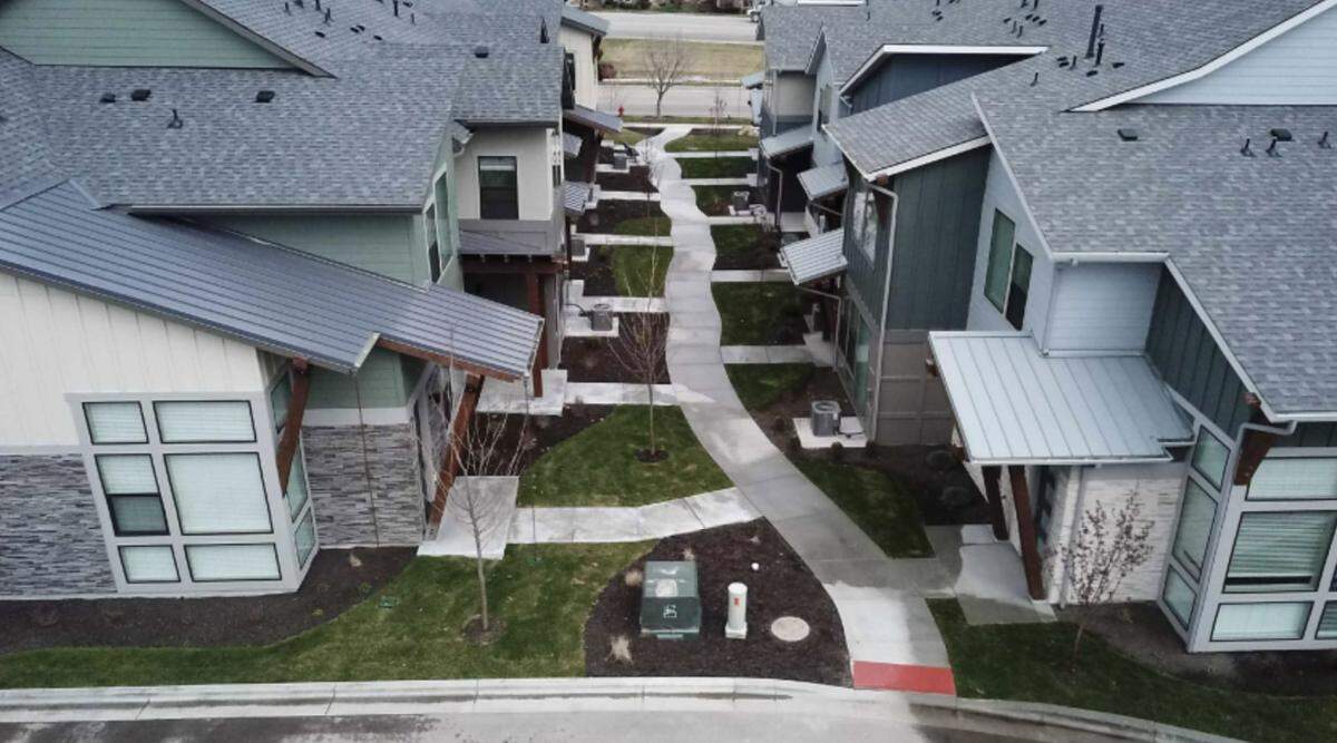 Sunrise Rim LLC submitted photos to the city of Meridian that show its vision for the attached townhouses within the Pura Vida subdivision.