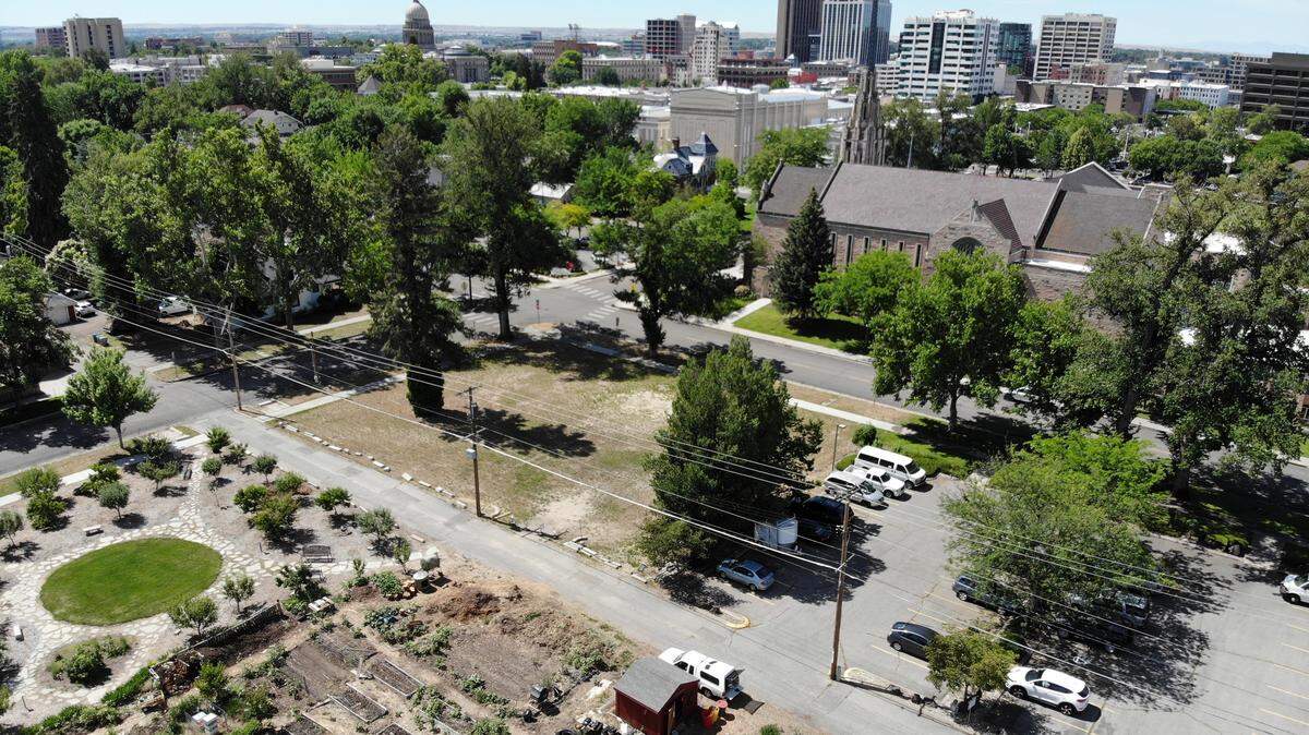 The block just north of the Cathedral of the Rockies has been largely undeveloped since old homes were removed more than a decade ago in preparation for a development the church sought but that local governments rejected.