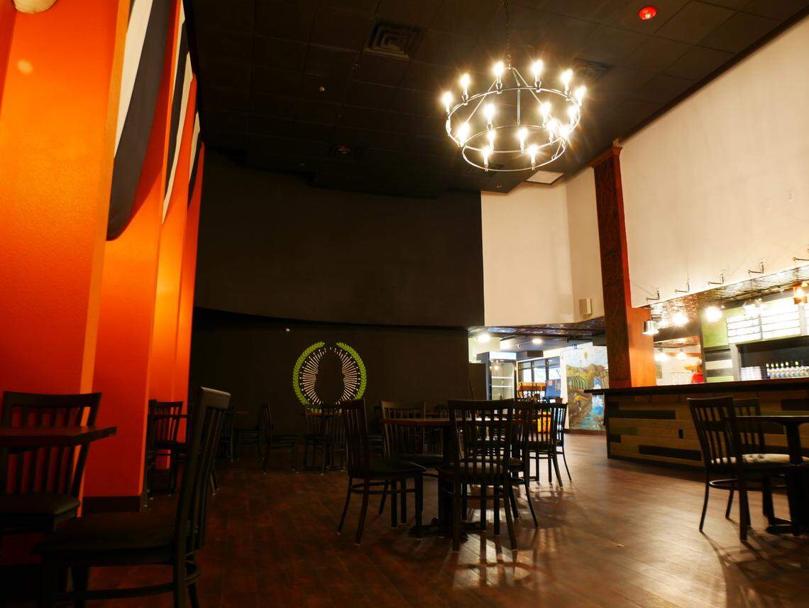 A seating area in the rear of Mad Swede’s new downtown Boise brew hall.