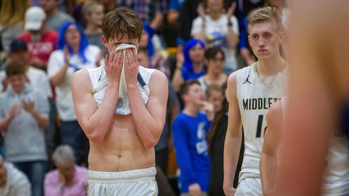 Middleton lost to Preston 51-50 in a semifinal game of the 4A boys basketball state tournament Friday at Borah High.