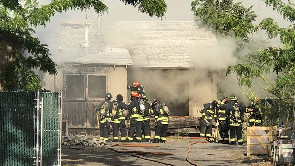 Boise firefighters were called to a fire at a masonry business on the Bench Monday night.