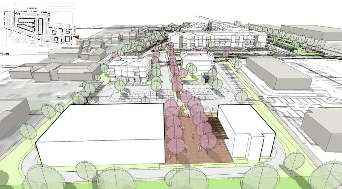 Centerpointe Mixed Use project would be on 11 acres with 365 apartments and 9,600 square feet of commercial space. It was proposed in Meridian near The Village.