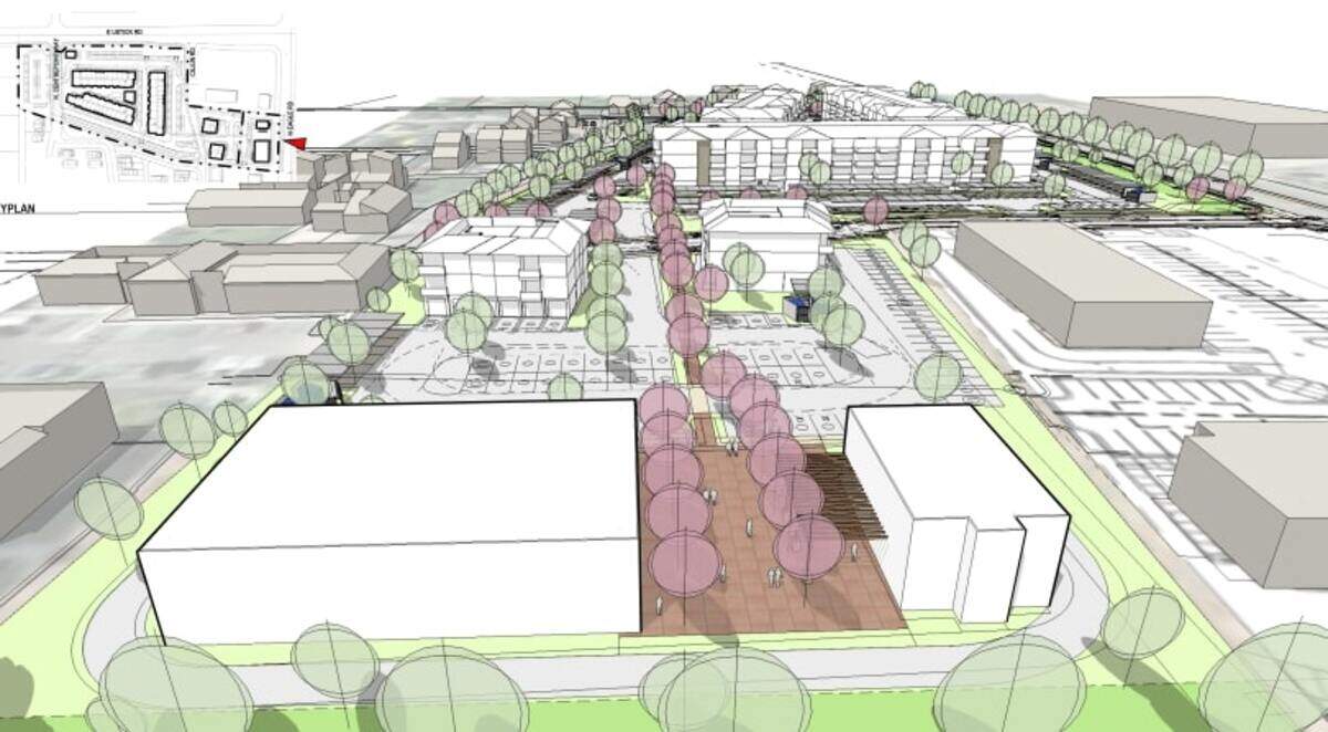 Centerpointe Mixed Use project would be on 11 acres with 365 apartments and 9,600 square feet of commercial space. It was proposed in Meridian near The Village.