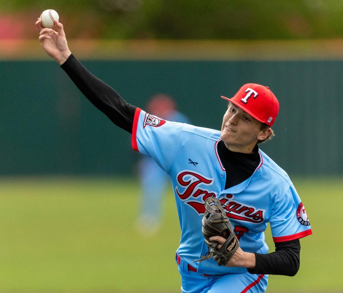 Homedale senior Dillon Fine was voted the player of and pitcher of the year in the 3A SRV.