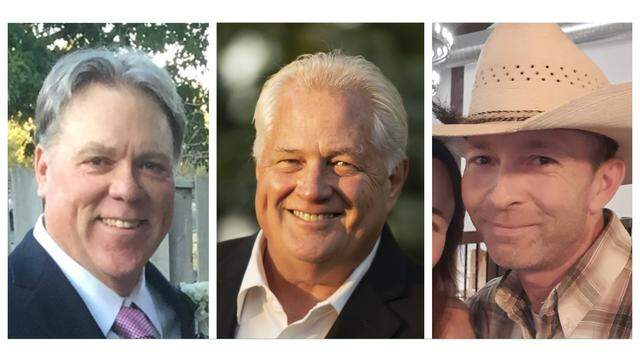 Candidates from left are Timothy O’Meara, Mark Christiansen and Ray Waltemate.