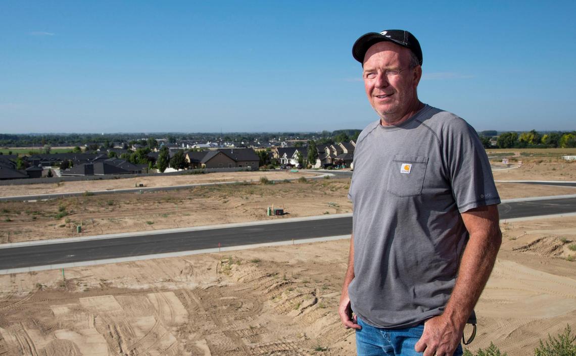 Idaho House Majority Leader Mike Moyle stands on a ridge on the northern edge of Star’s city limits. Behind him, roads for a new development are going in. He has long advocated for Highway 16 to be built from I-84 to Emmett.