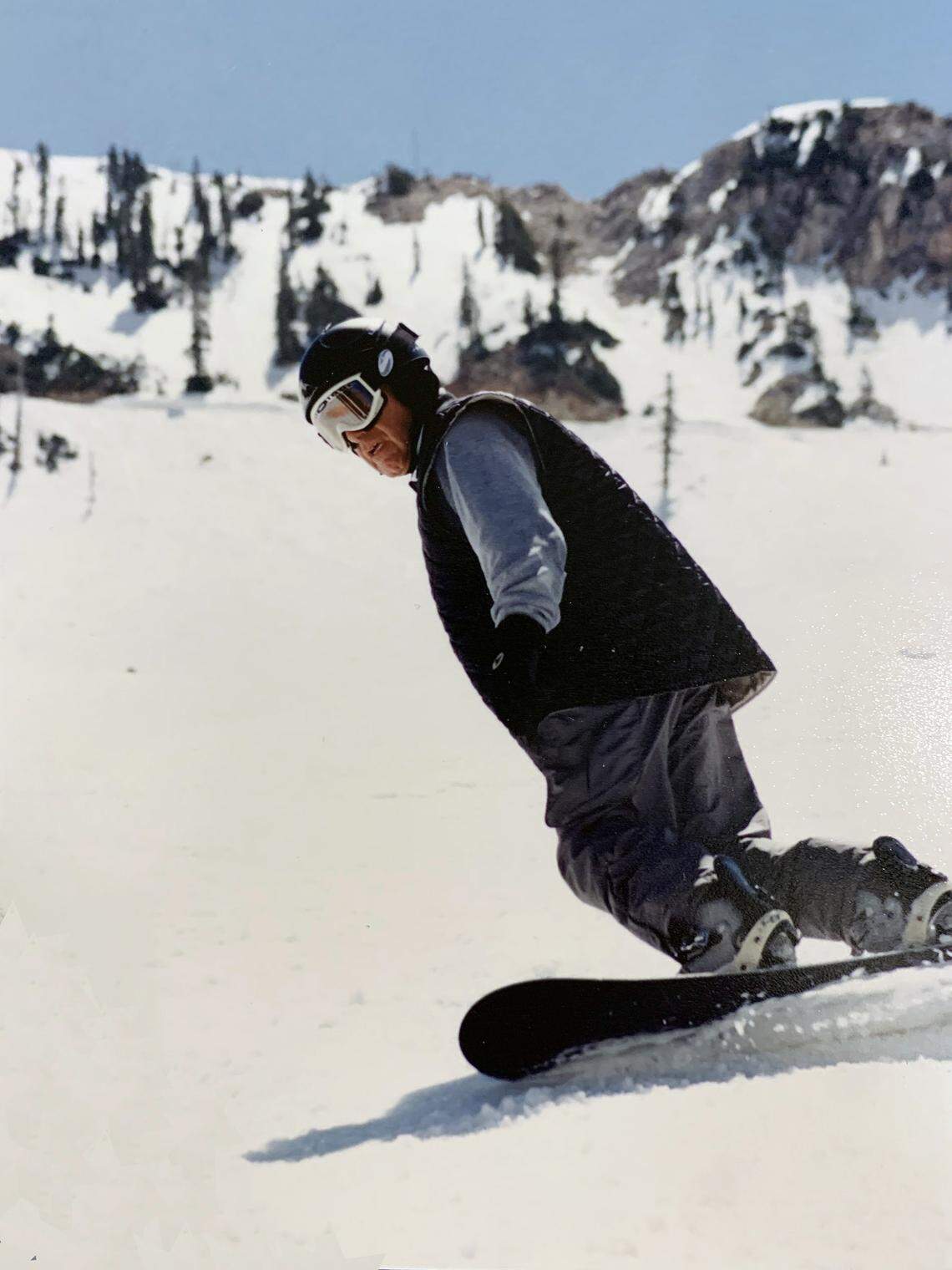 Paul Alden enjoyed snowboarding, a sport he championed. 