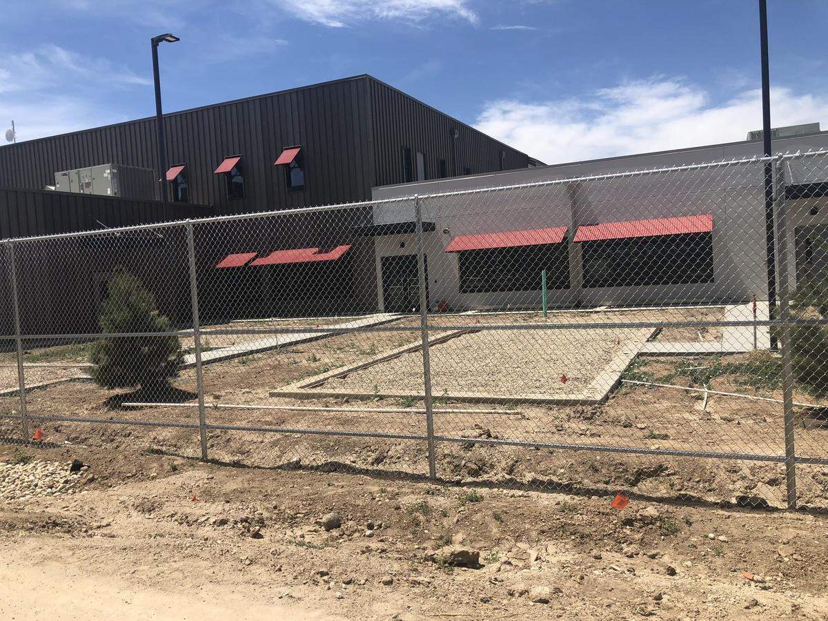 The rear of the new Idaho Humane Society building has numerous dog runs.