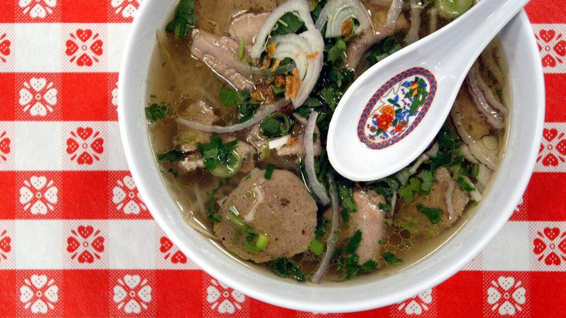 A bowl of beef noodle soup at Pho 79 in Boise.
