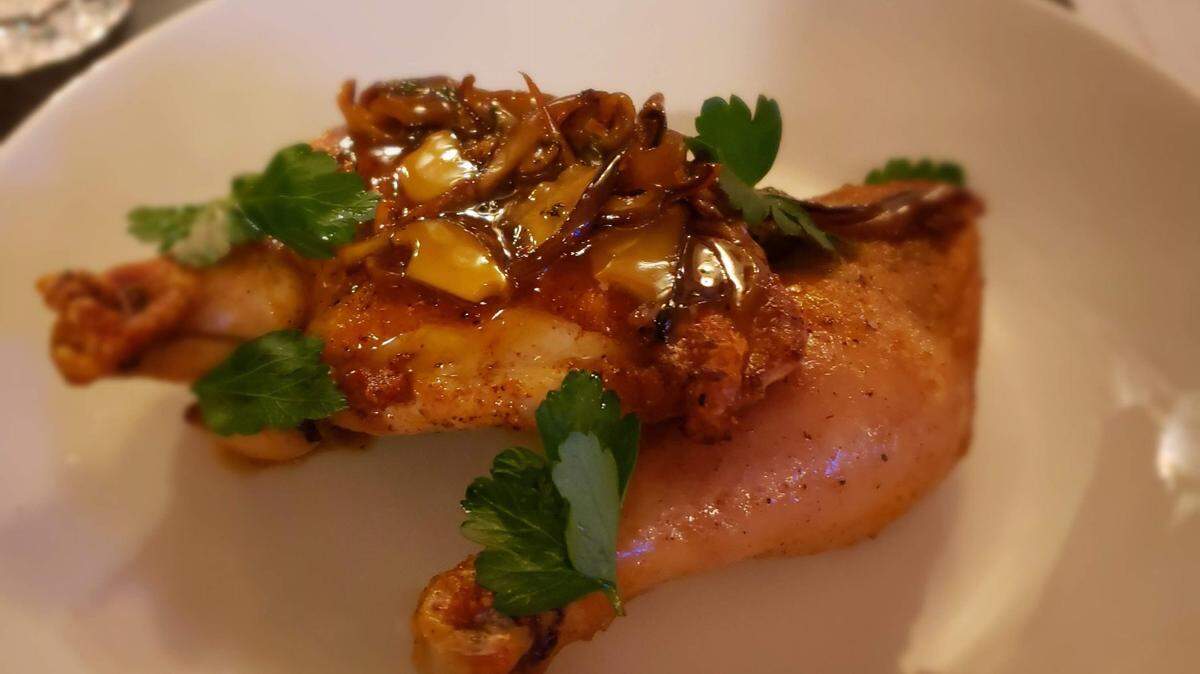 The roasted chicken at The Lively was wonderfully juicy and maintained a delightfully salty skin. It was coated in a sherry vinegar sauce.