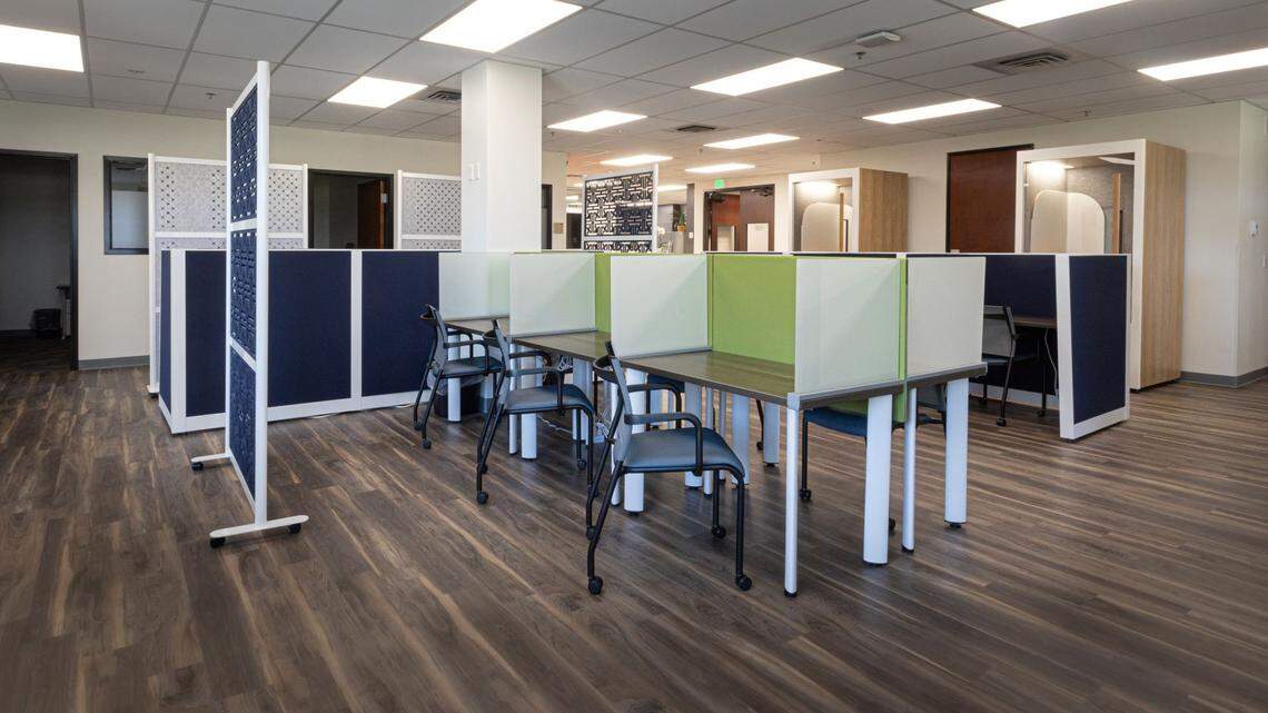 An inside view of Office Evolution at 408 S. Eagle Road.