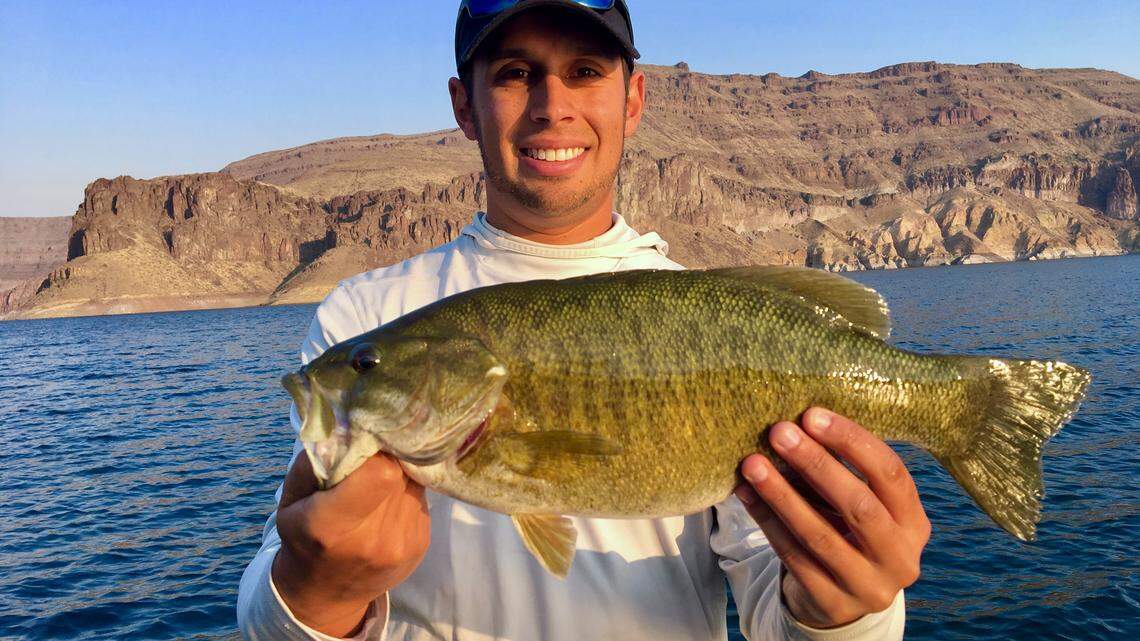 It’s worth the trip to eastern Oregon to hunt for big bass like this chunky Owyhee Reservoir smallmouth.