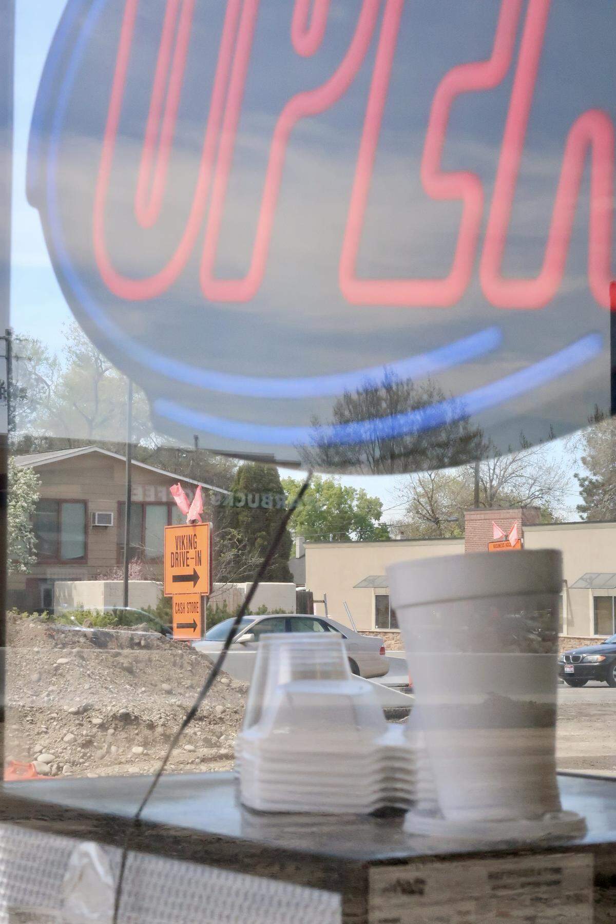 Viking Drive-In, pictured here, is open, but business is down since the Ada County Highway District began a $7.7 million road project on State Street at Veterans Memorial Parkway and 36th Street.
