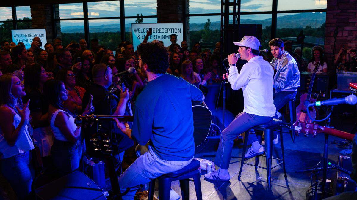 The Jonas Brothers perform Monday for VIP guests and sponsors at the Albertsons Boise Open.