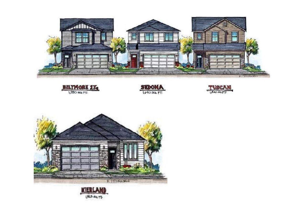 Different styles of homes in the proposed Skyranch neighborhood near Discovery Park.