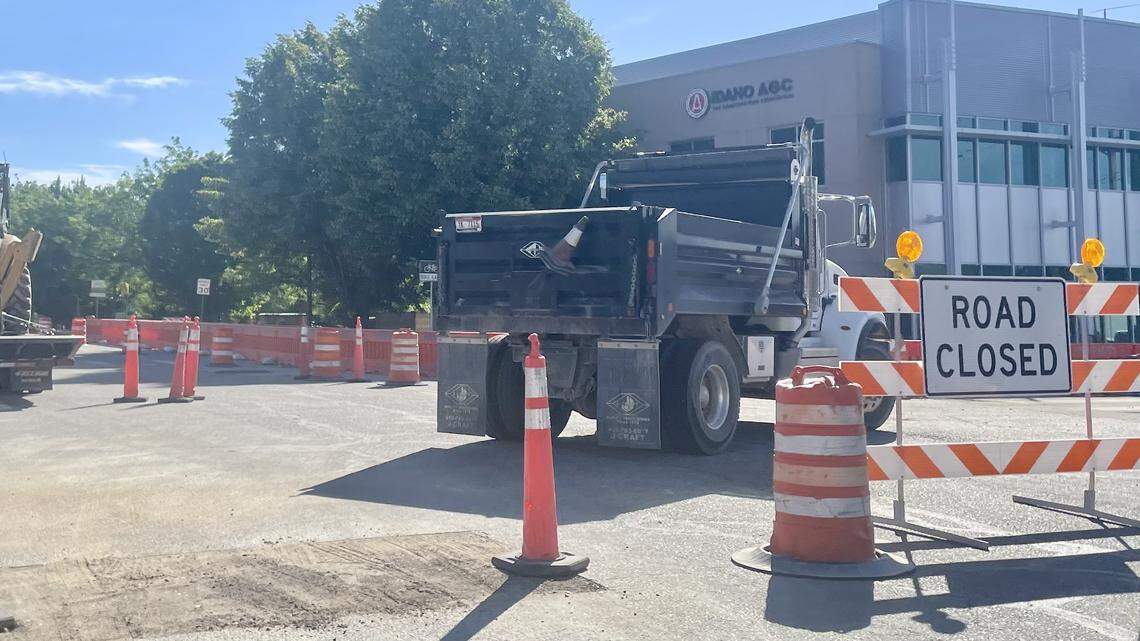 Update: Americana Boulevard reopened after gas line break in Boise construction zone