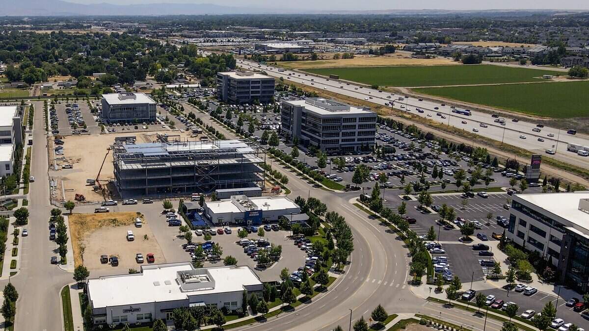 Construction is underway on a 4-story, 100-000-square foot office building dubbed the "Sentinel," at Brighton's Ten Mile Crossing development along I-84.