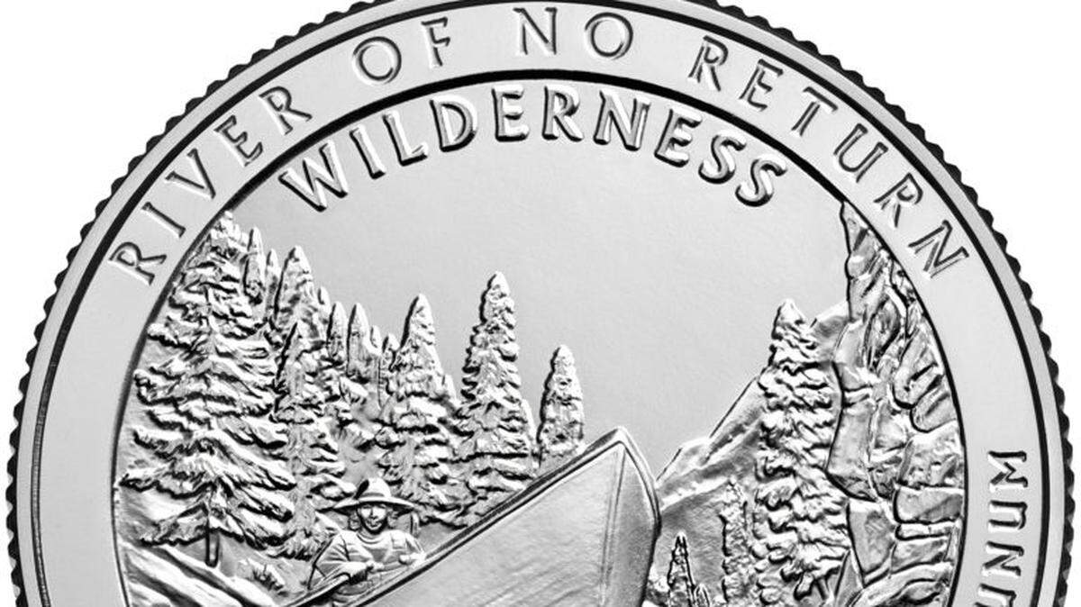 U.S. Mint design of its America the Beautiful quarter series honoring Idaho’s Frank Church River of No Return Wilderness. The coin will be released in November 2019.