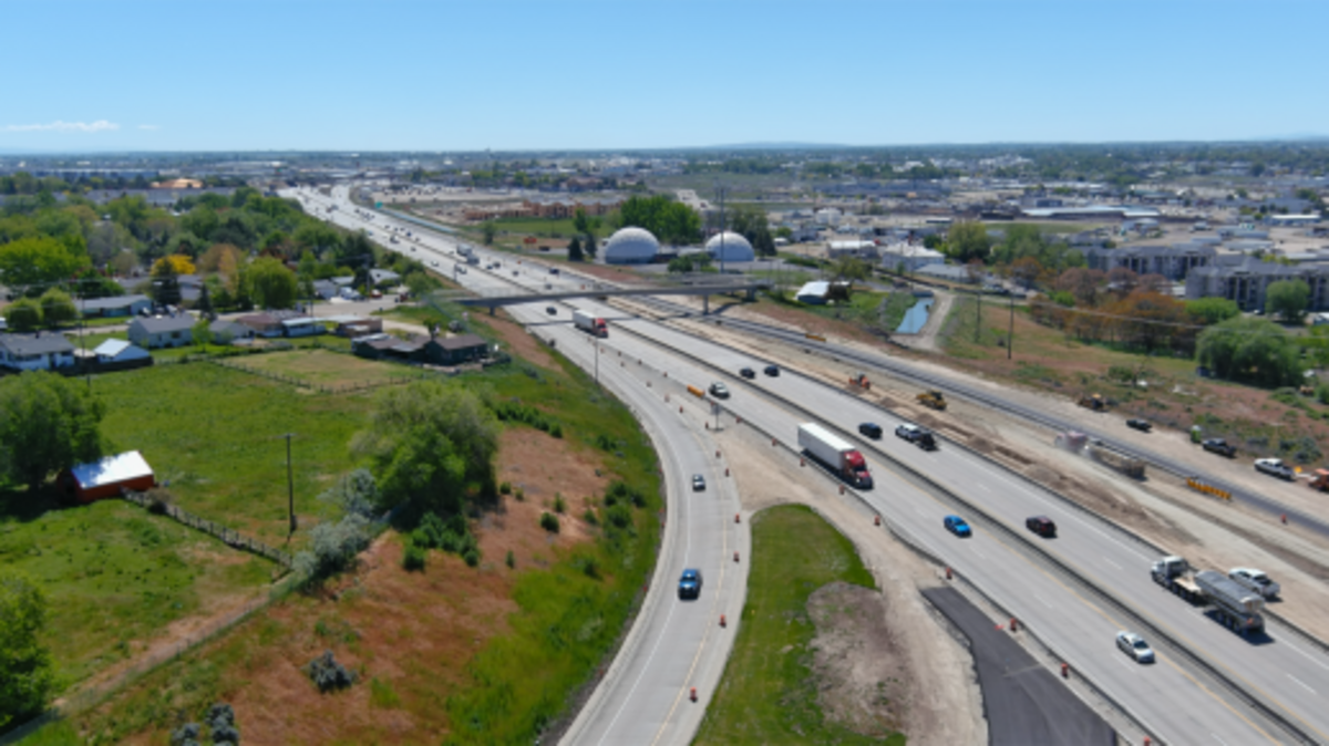 A rendering of what I-84 will look like between the Centennial Way and Franklin Road interchanges in Caldwell.