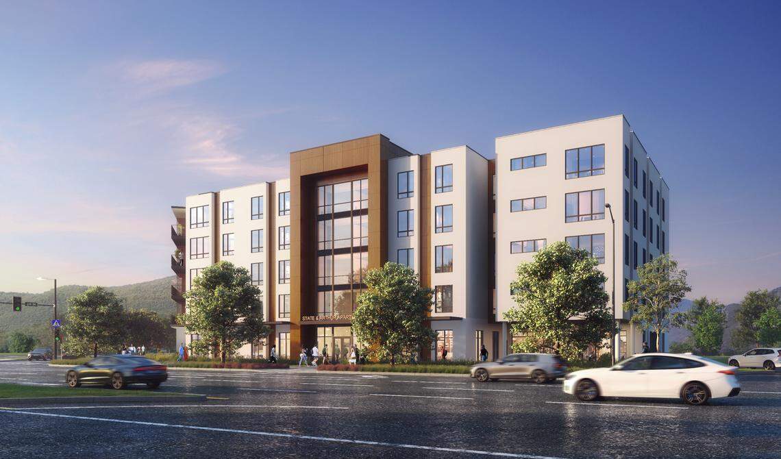 The city of Boise and developers aim to break ground on the proposed 102-unit affordable housing complex known as the Wilson Station Apartments on Aug. 24 at 3912 W. State St. The complex sits on the former site of the popular Smoky Davis meat shop that the Ada County Highway District demolished in 2018.