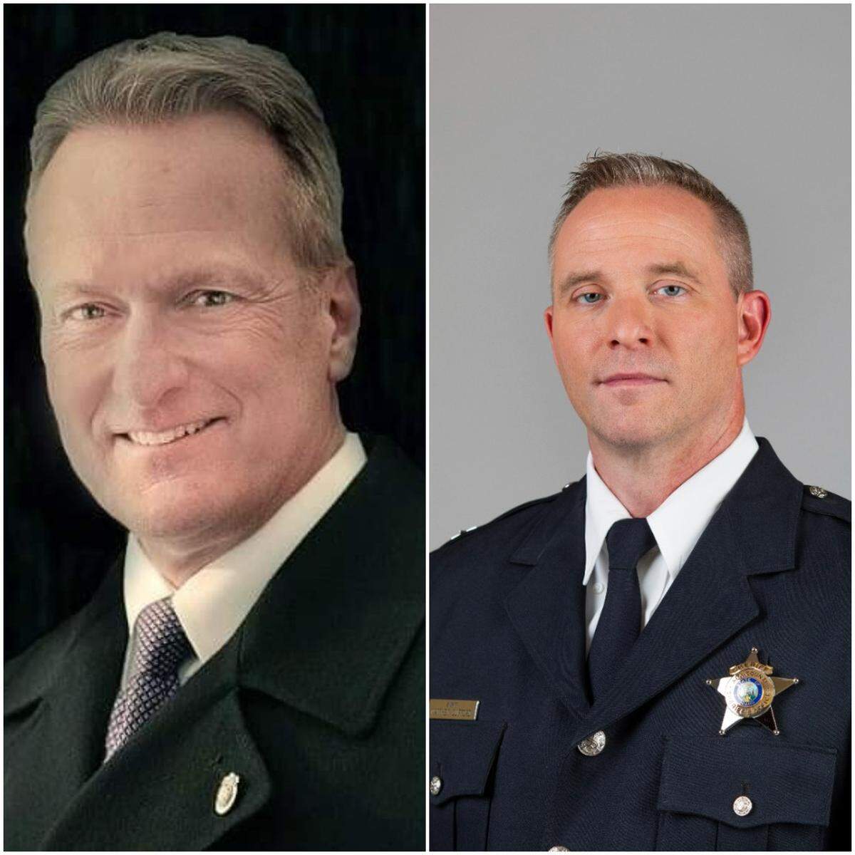 The two Republican candidates for Ada County Sheriff, Doug Traubel (left) and incumbent Matthew Clifford.