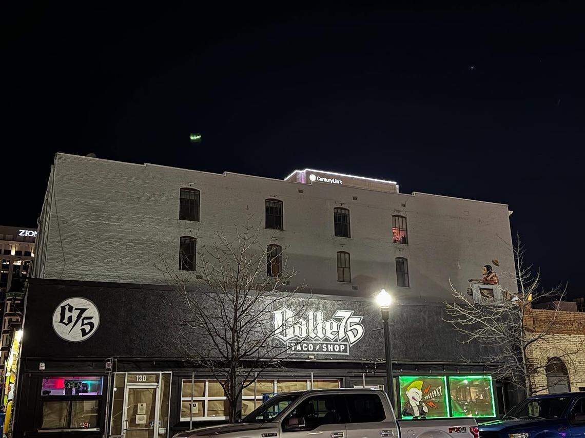 Calle 75 displayed its new “Taco Shop” sign, a change from “Street Tacos,” prior to reopening last year.