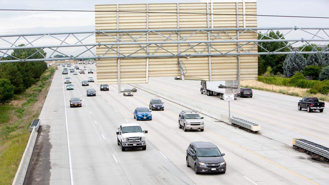 Several flags bearing the logo of the alt-right Proud Boys group were hung from interstate overpasses in Boise last weekend.