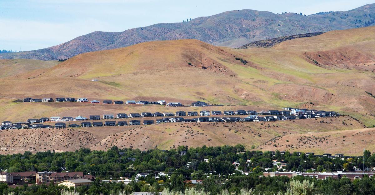 More homes at Harris Ranch are climbing into the Boise Foothills where just five year prior the Table Rock Fire scorched the landscape.