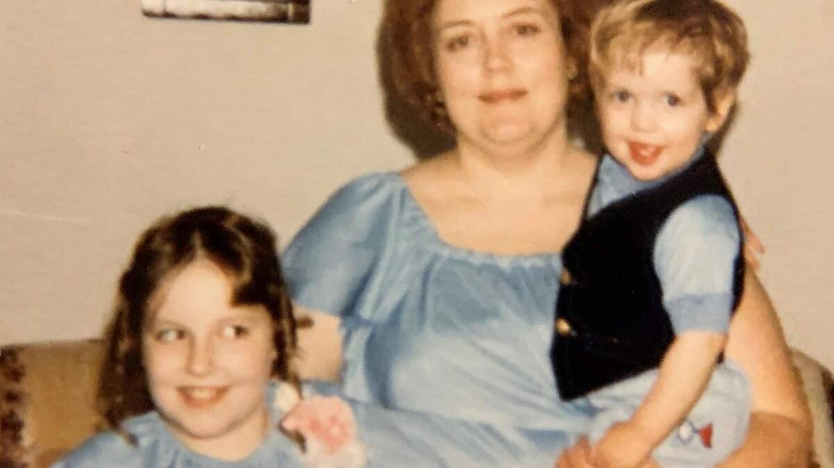 Judy Teter-Page poses with her two children. In her arms she hold Greg Chaney, who now represents District 10 in the Idaho Legislature.