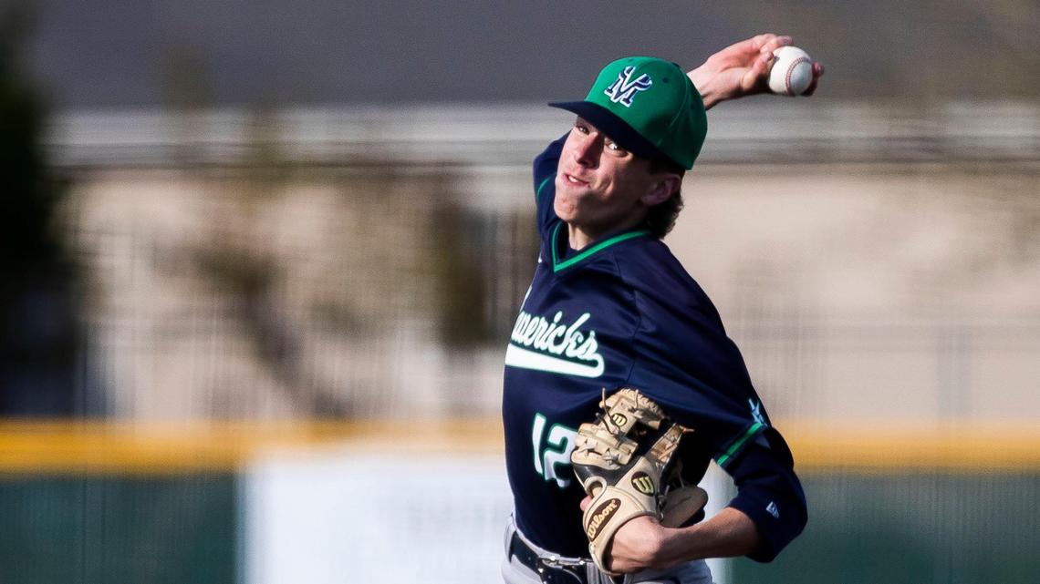 Mountain View pitcher Conner Marshall threw a three-hit shutout to lead the Mavericks to the second district title in program history.