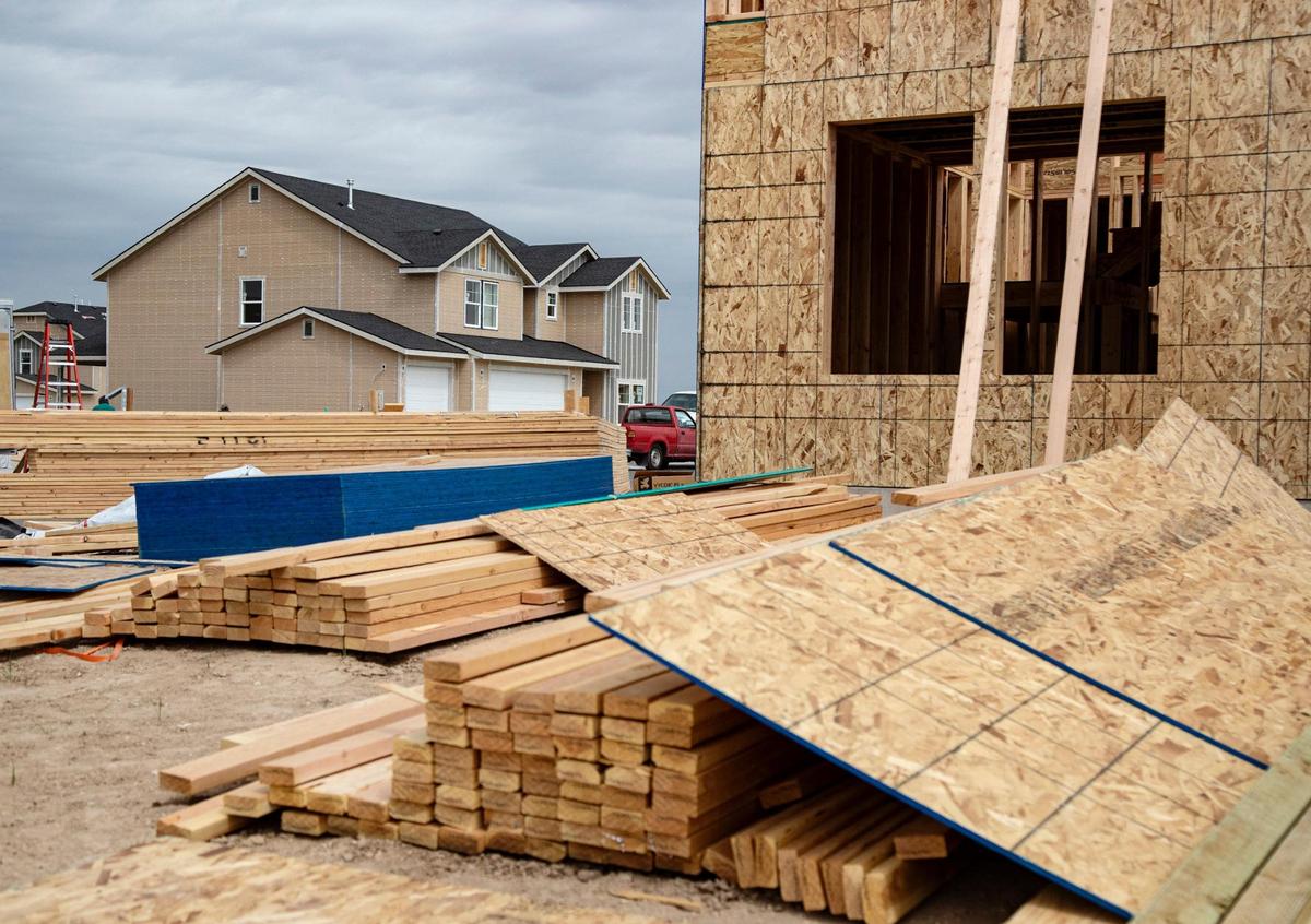 New houses are under construction by Hubble Homes in a new Nampa subdivision called Franklin Village, seen here on May 19, 2021. Franklin Village was built on former farm land, and it is an example of area growth and the need for new housing in the Treasure Valley.