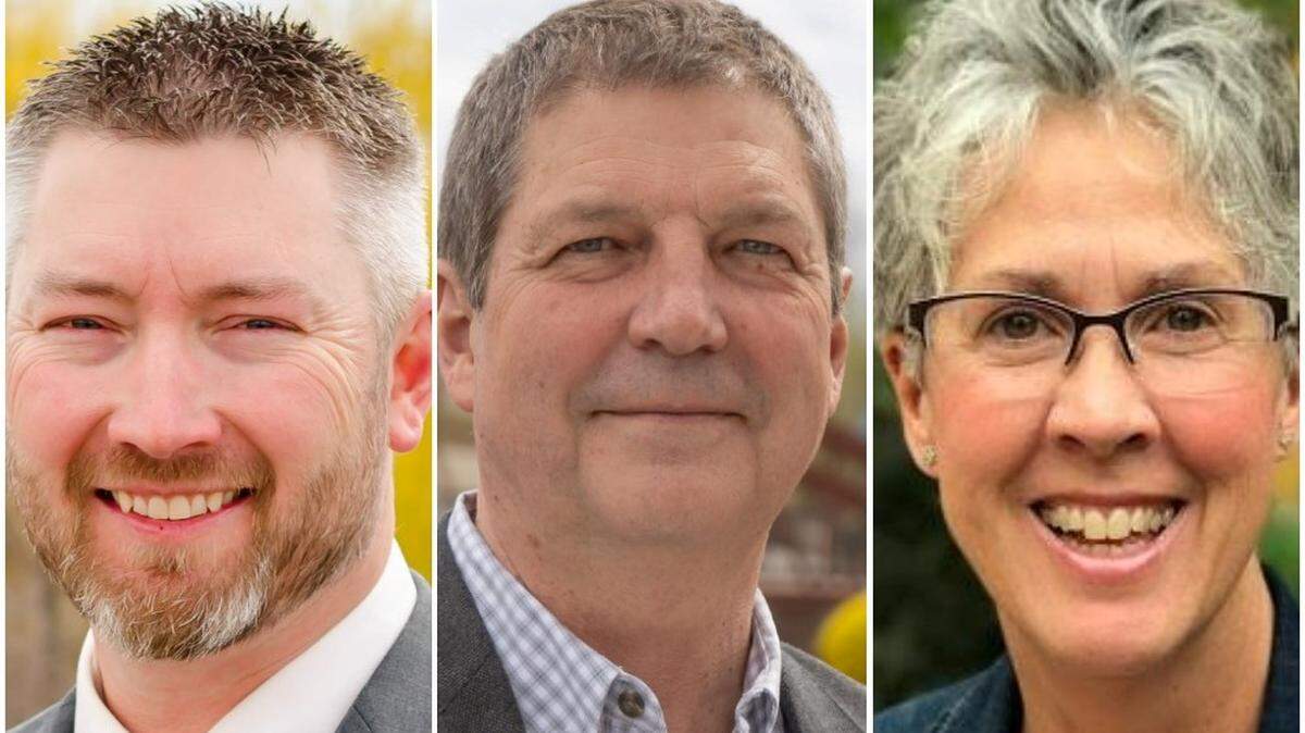 Left to right: Canyon County Commissioner-elect Zach Brooks, Commissioner-elect Brad Holton and Commissioner Leslie Van Beek. Brooks and Holton defeated incumbents in the May 17, 2022, Republican primary election. That all but assured them of a general-election victory in November, when no Democratic opponents are on the ballot.