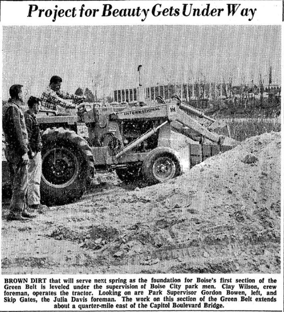 Officials broke ground on an early version of the Greenbelt in November of 1966 near the Capitol Boulevard Bridge.