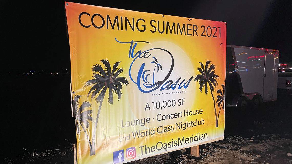 Before being removed at the construction site, a sign announced The Oasis at the corner of Eagle and Ustick roads.