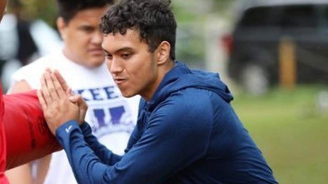 Three-star linebacker Kaeo Akana (pictured) was one of two 2022 recruits who verbally committed to Boise State on Sunday. The other was wide receiver Keenan McCaddy.