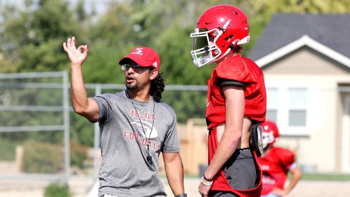 Melba coach Juan Colunga led the Mustangs to their first 2A WIC title since 2004 last fall.