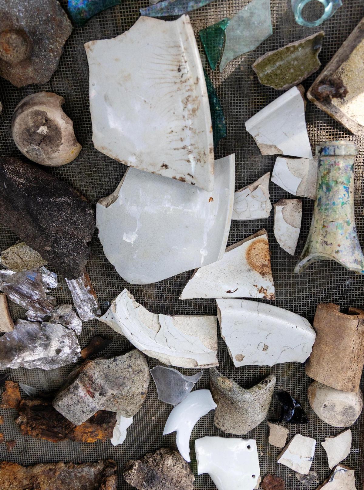 Artifacts including cupels, nails, crucibles, fragments of a wash basin and a chamberpot were discovered at the SHPO dig.