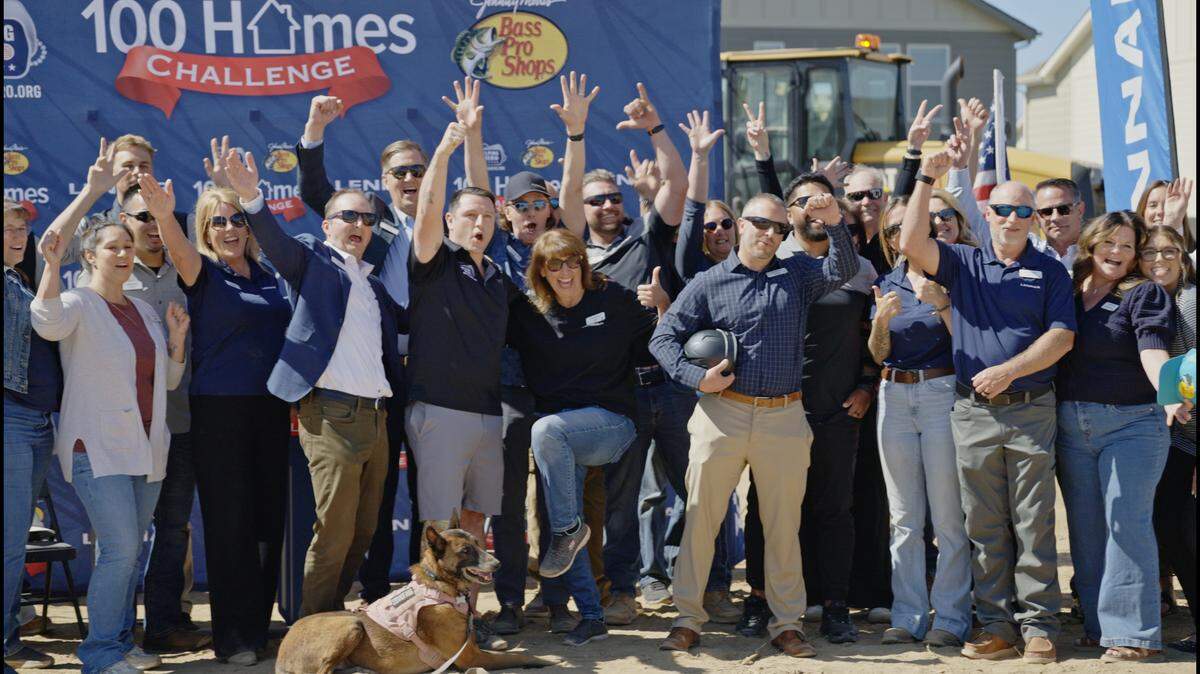 As part of the 100 Homes Challenge, the nonprofit Helping A Hero collaborated with Bass Pro Shops and Lennar Corporation