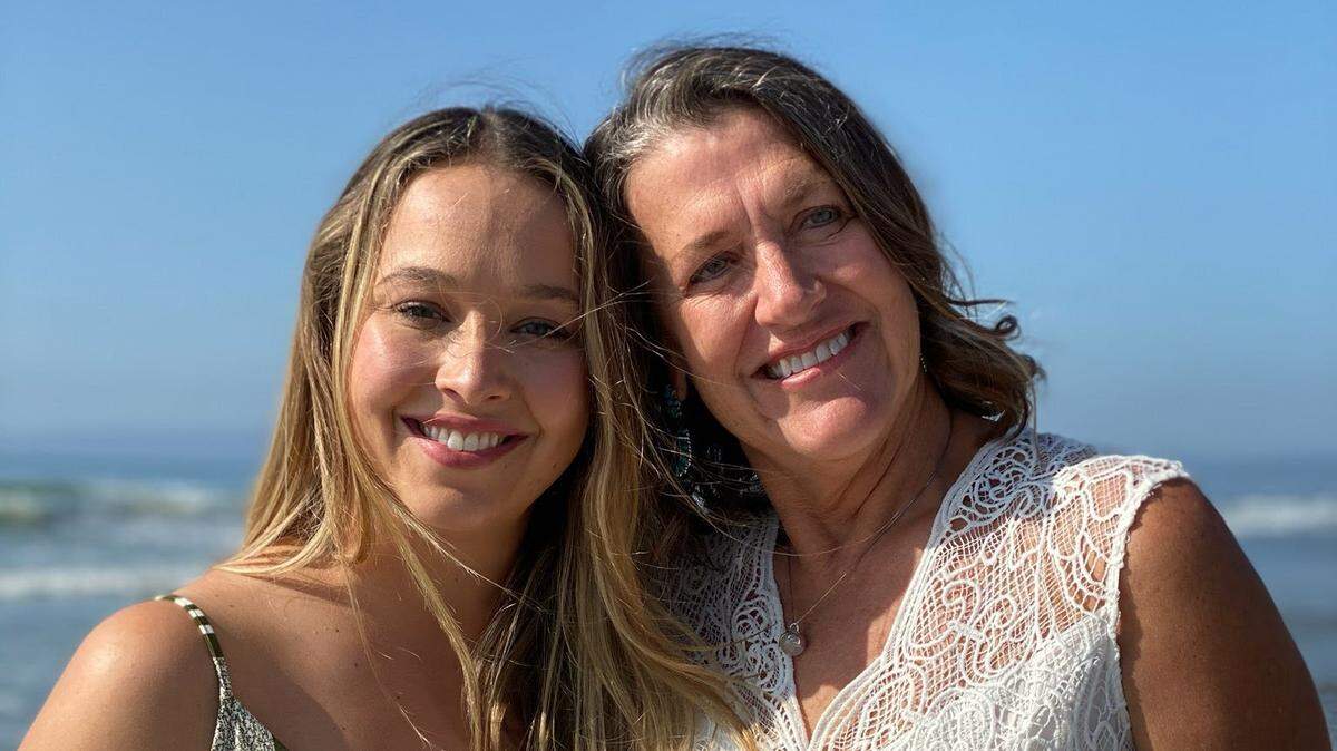Sabrina Call, right, and her daughter, Delaney, pose together at Call’s October 2020 wedding.