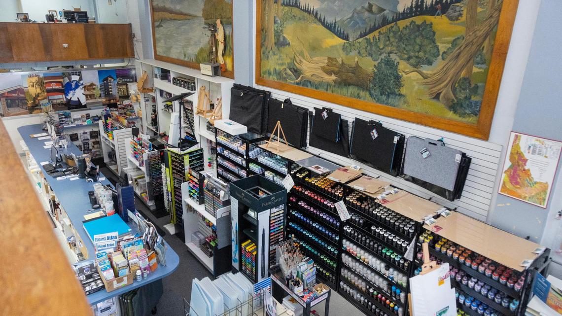 Idaho Blueprint & Supply Co. had a second story mezzanine that looked out over the first floor, shown here. The mezzanine will be preserved when the building is turned into a bar.