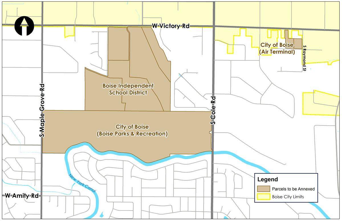 The Murgoitio parcel is the segment owned by the city of Boise. An annexation proposed in June would have included the nearly 160 acres of Murgoitio land, the bordering Boise School District land and a small piece of airport property that lies outside city limits. Later, city officials began to consider broadening the annexation to include more than 10 square miles of Southwest Boise.