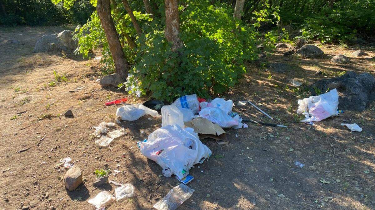 The East Fork Little Bear River Wildlife Management Area in Utah has been scattered with trash.
